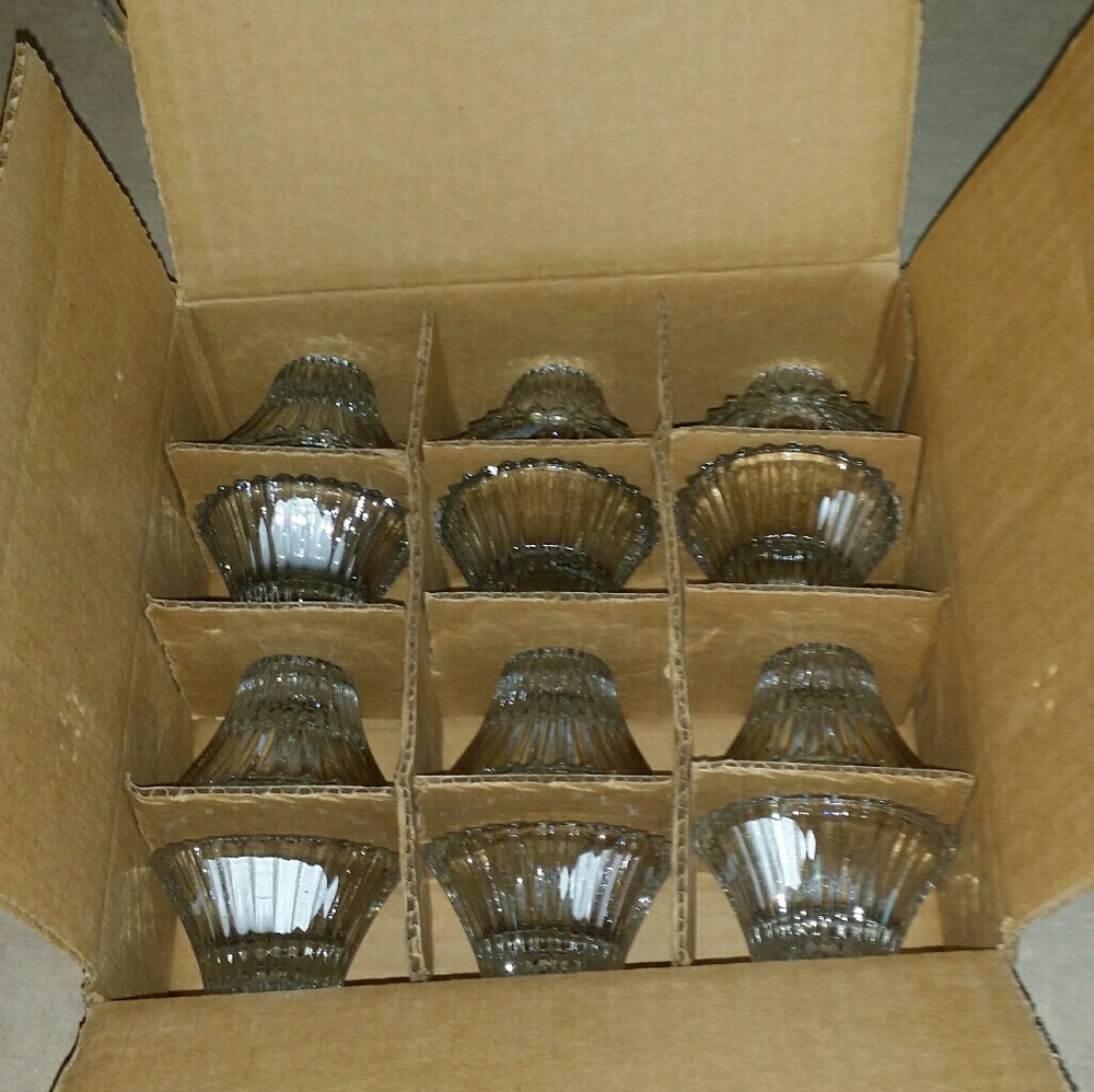 12,  crystal candle  holder